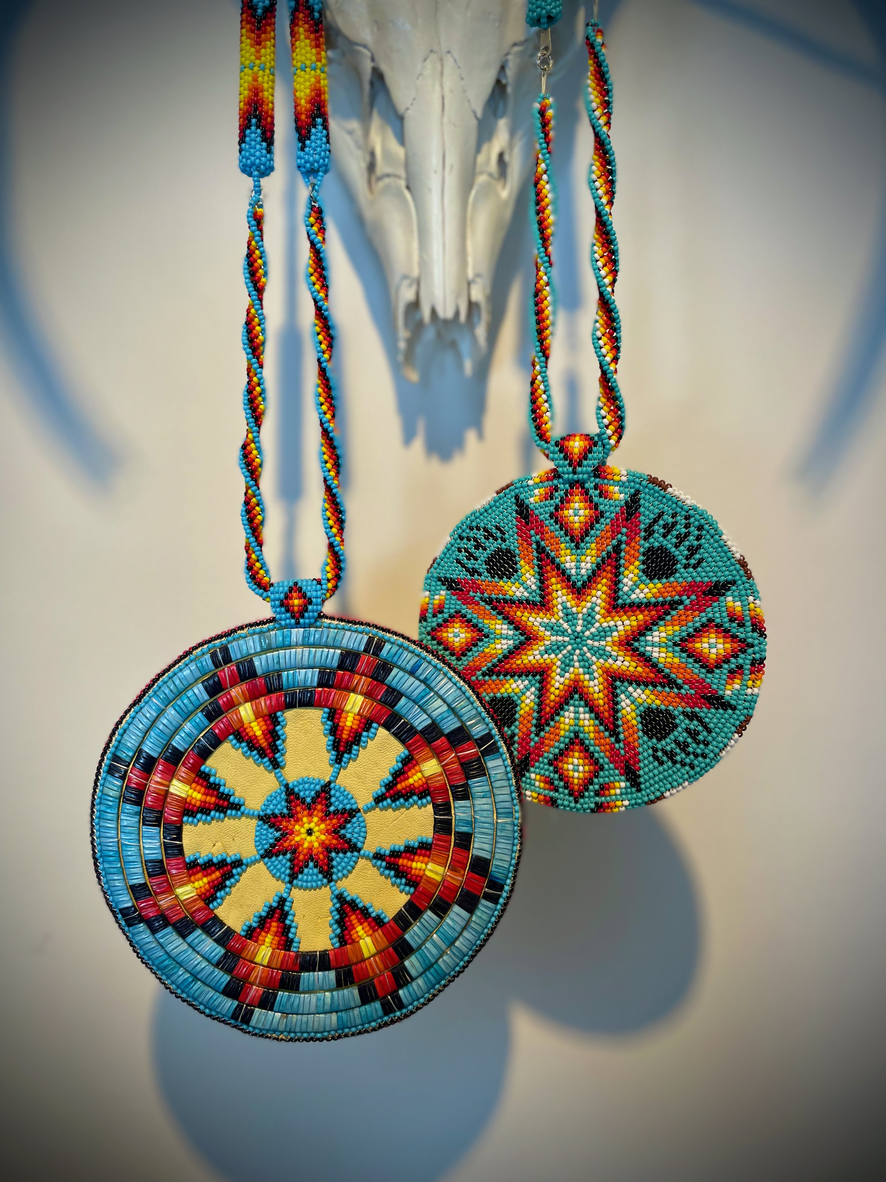 Beaded on sale medallion necklace